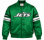 New York Jets Stripe Sleeves Heavyweight Satin Jacket