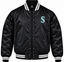 Seattle Mariners Black Heavyweight Satin Jacket