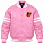 Baltimore Orioles Stripe Sleeves Heavyweight Satin Jacket