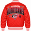 Carolina Hurricanes NHL Heavyweight Satin Jacket Back View
