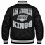 Los Angeles Kings NHL Heavyweight Satin Jacket Back View