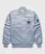 Cowboys Heavyweight Silver Satin Fan Jacket