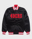 49ers Blackout Heavyweight Satin Fan Jacket
