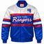 New York Rangers NHL Heavyweight Satin Jacket Front View