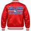 New York Rangers NHL Heavyweight Satin Jacket Back View