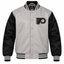 Philadelphia Flyers NHL Heavyweight Satin Jacket Front View