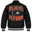 Philadelphia Flyers NHL Heavyweight Satin Jacket Back View