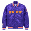 Phoenix Suns Heavyweight Satin Fan Jacket with bold basketball-inspired varsity styling