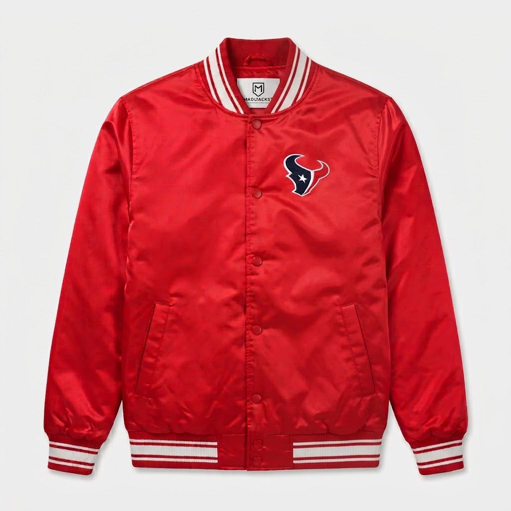 Houston Texans Red Heavyweight Satin Jacket Main image