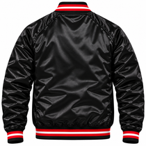 Chicago Bulls Black Heavyweight Satin Jacket