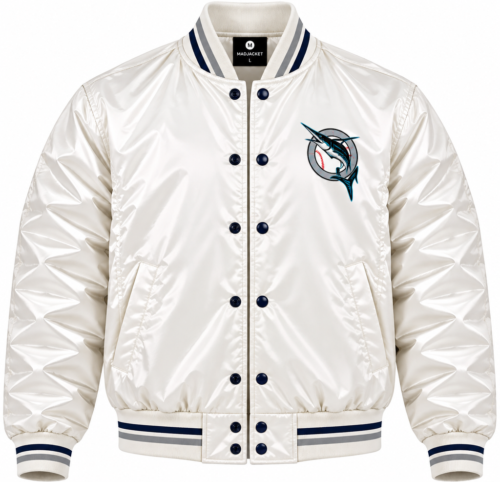 Miami Marlins Game Day Heavyweight Satin Jacket