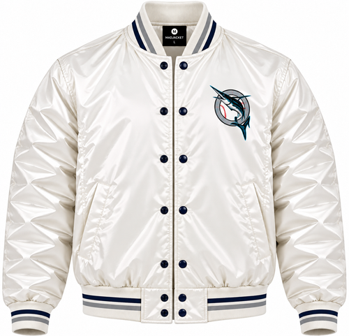 Miami Marlins Game Day Heavyweight Satin Jacket