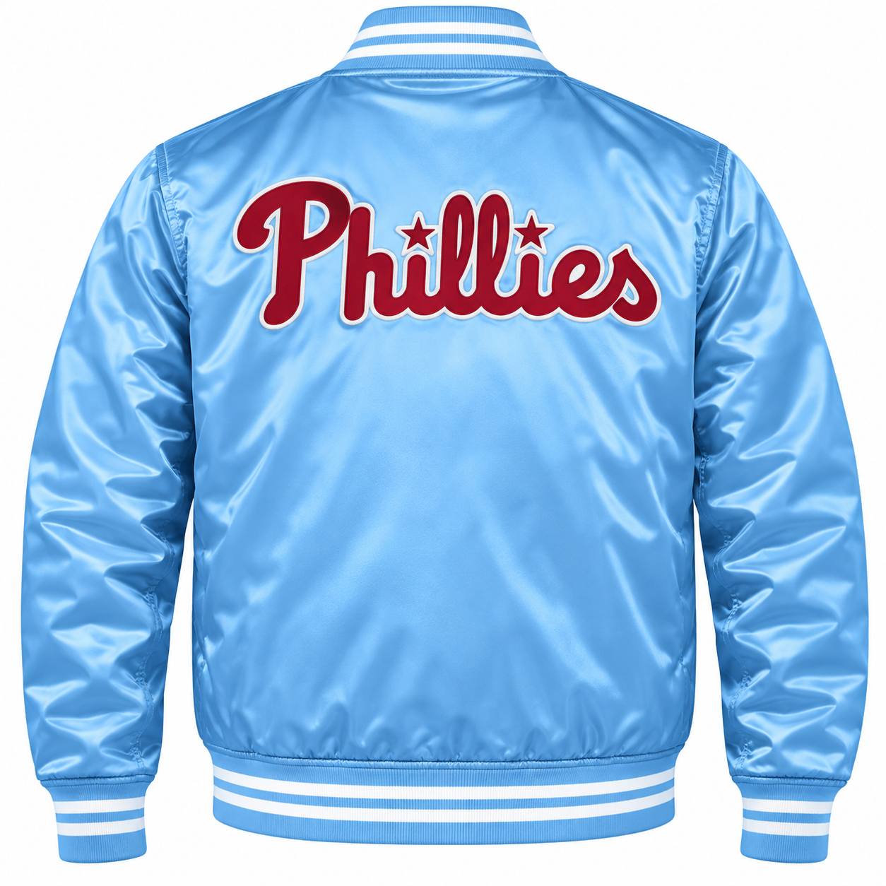 Philadelphia Phillies Blue Heavyweight Satin Jacket Secondary image