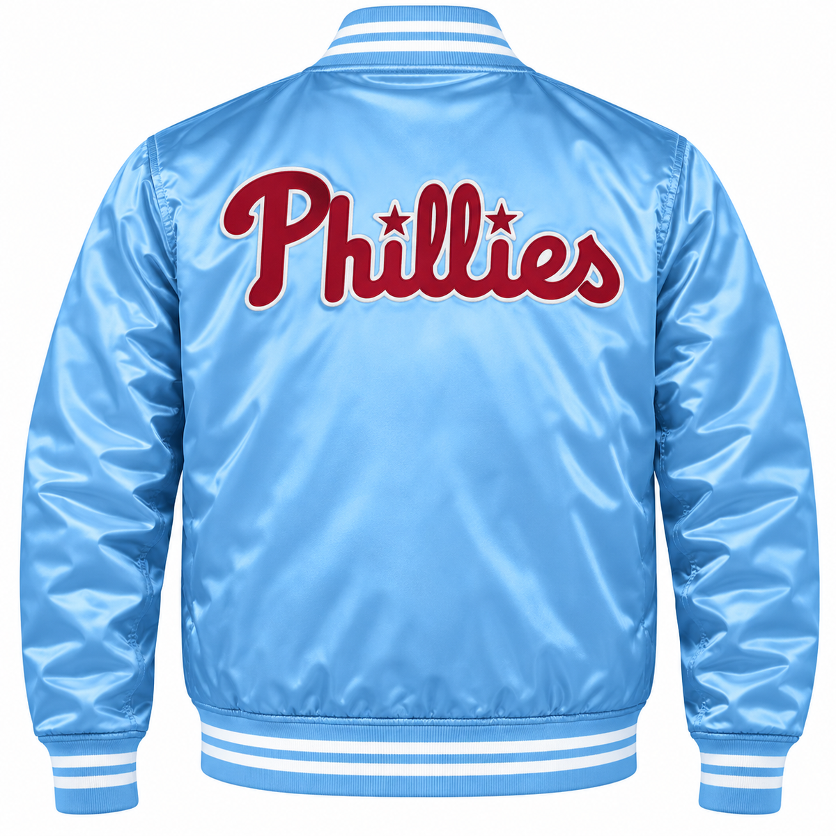 Philadelphia Phillies Blue Heavyweight Satin Jacket