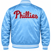 Philadelphia Phillies Blue Heavyweight Satin Jacket