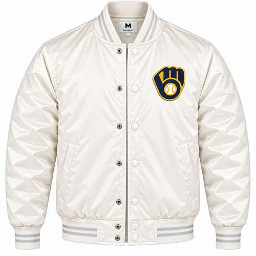 Milwaukee Brewers Game Day Heavyweight Satin Jacket