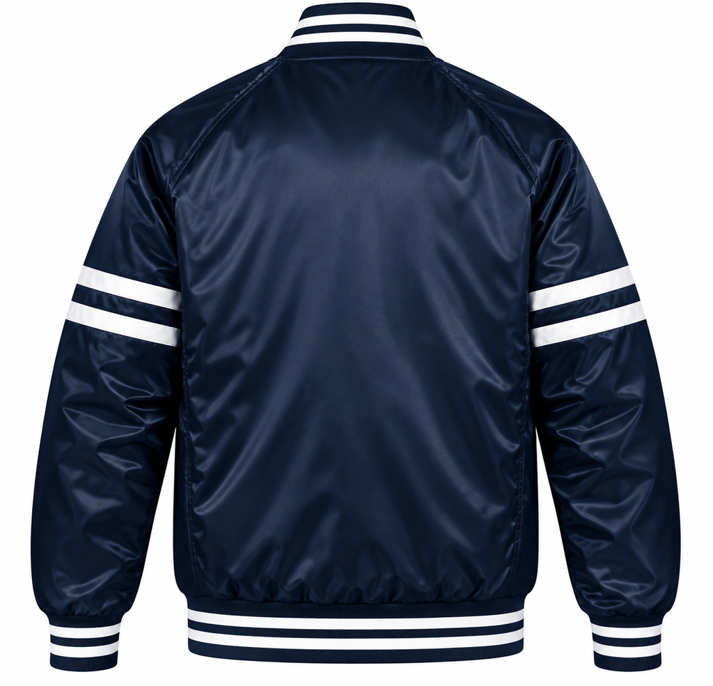 Los Angeles Angels Stripe Sleeves Heavyweight Satin Jacket