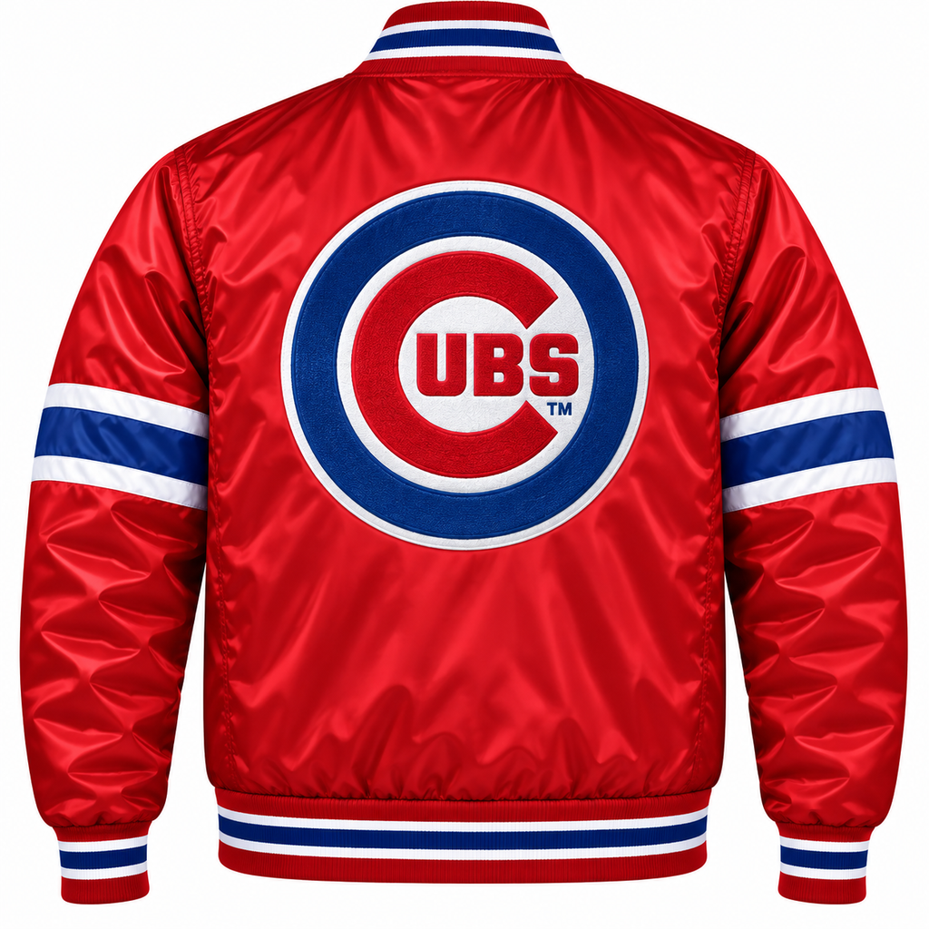 Chicago Cubs Red Satin Jacket