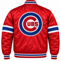 Chicago Cubs Red Satin Jacket