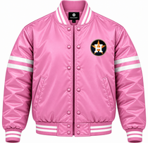 Houston Astros Stripe Sleeves Heavyweight Satin Jacket