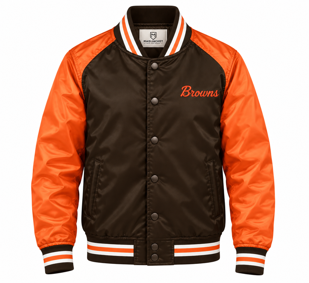 Cleveland Browns Varsity Heavyweight Satin Jacket