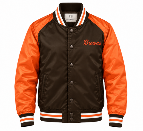 Cleveland Browns Varsity Heavyweight Satin Jacket