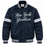 NY Yankees Stripe Sleeves Heavyweight Satin Jacket