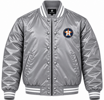 Houston Astros Gray Heavyweight Satin Jacket