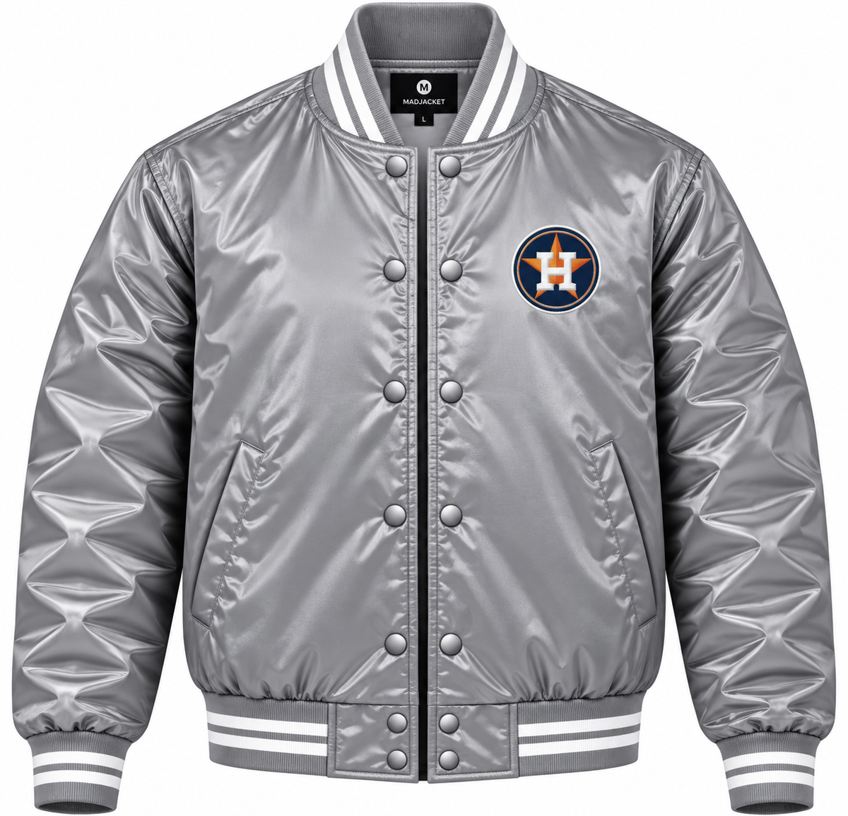 Houston Astros Gray Heavyweight Satin Jacket
