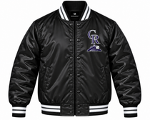 Colorado Rockies Black Heavyweight Satin Jacket