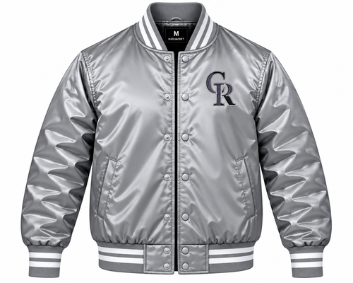 Colorado Rockies Gray Heavyweight Satin Jacket