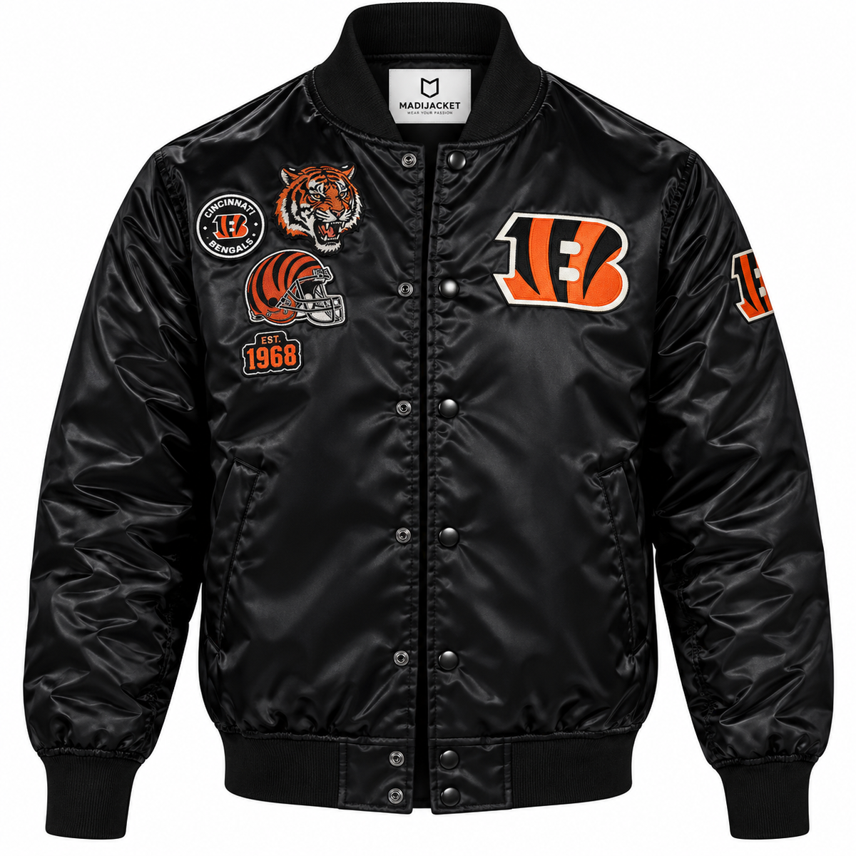Cincinnati Bengals Retro Heavyweight Satin Jacket Main image