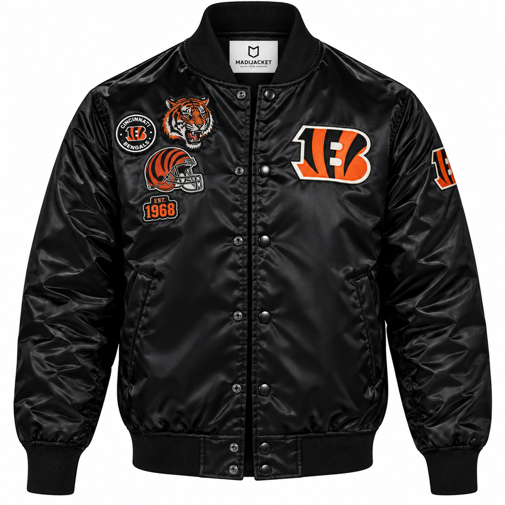 Cincinnati Bengals Retro Heavyweight Satin Jacket