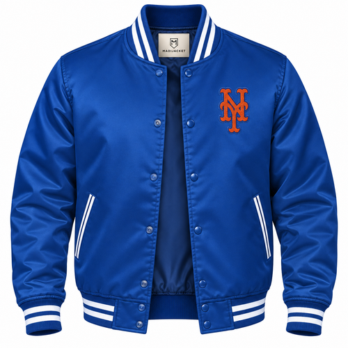 NY Mets Heavyweight Satin Jacket