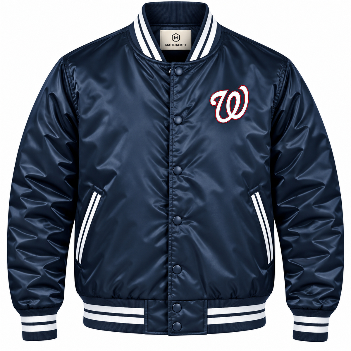 Washington Nationals Navy Heavyweight Satin Jacket Main image