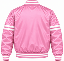 Detroit Tigers Stripe Sleeves Heavyweight Satin Jacket