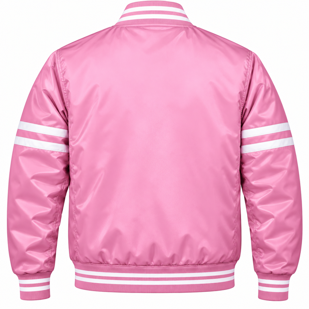 Washington Nationals Stripe Sleeves Heavyweight Satin Jacket