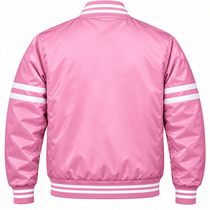 Washington Nationals Stripe Sleeves Heavyweight Satin Jacket