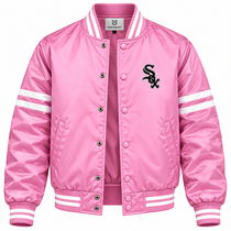 Chicago White Sox Stripe Sleeve Heavyweight Satin Jacket
