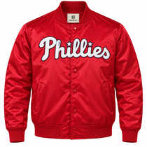 Philadelphia Phillies Red Heavyweight Satin Jacket
