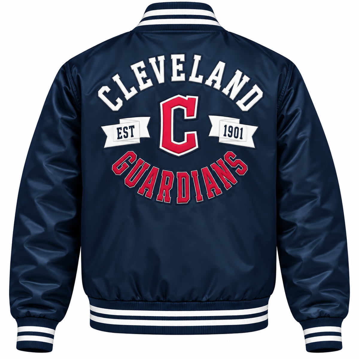 Cleveland Guardians Retro Heavyweight Satin Jacket Main image