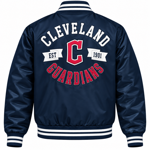 Cleveland Guardians Retro Heavyweight Satin Jacket