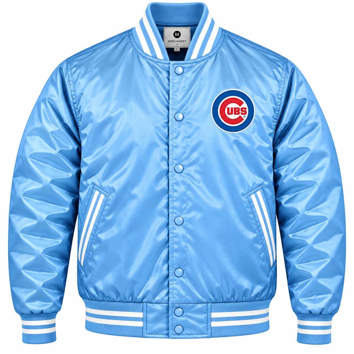 Chicago Cubs Blue Heavyweight Satin Jacket Main image