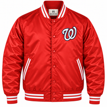 Washington Nationals Red Heavyweight Satin Jacket