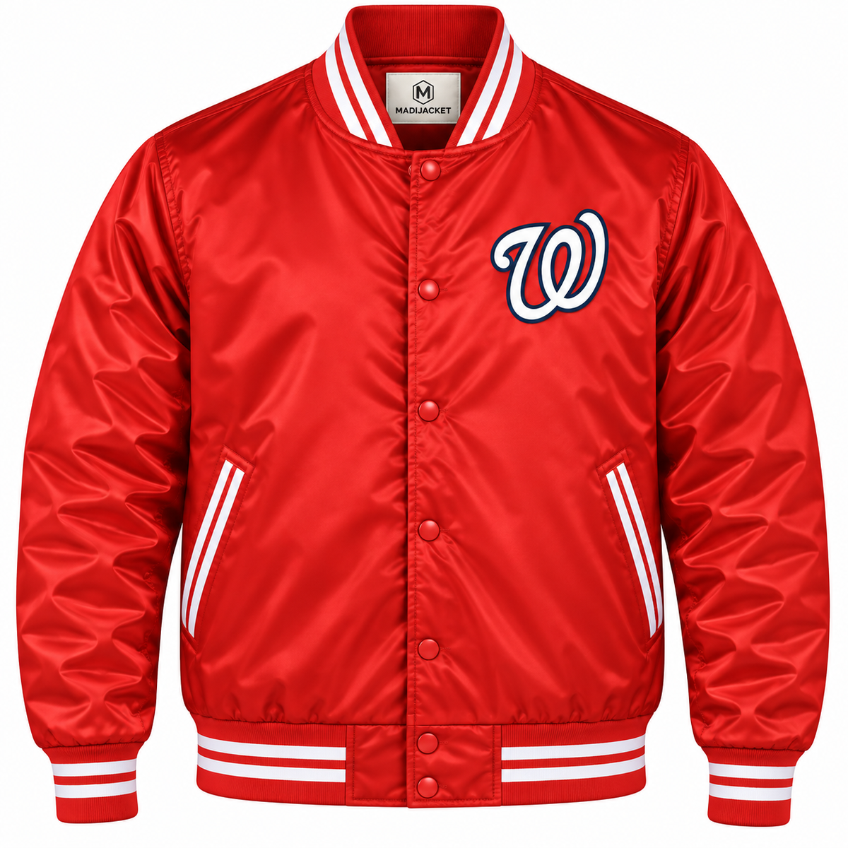Washington Nationals Red Heavyweight Satin Jacket