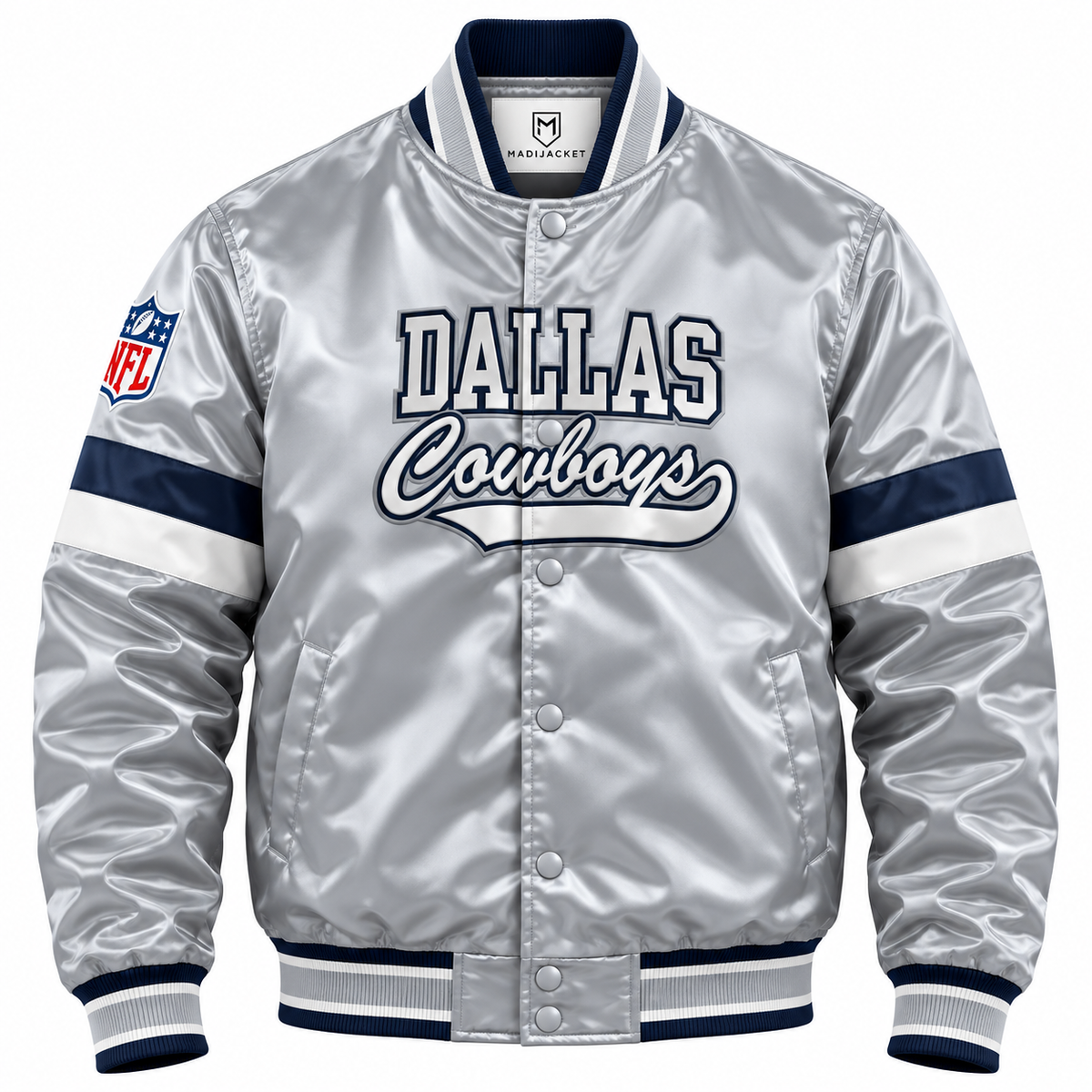 Dallas Cowboys Vintage Sliver Heavyweight Satin Jacket Main image