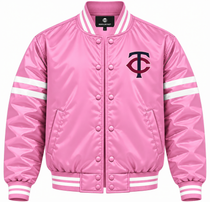 Minnesota Twins Pink Heavyweight Satin Jacket