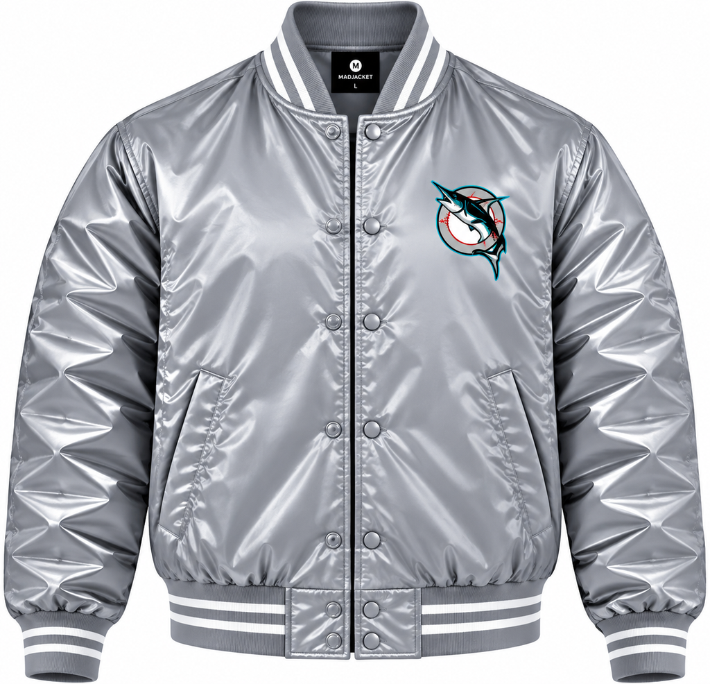 Miami Marlins Retro Heavyweight Satin Jacket