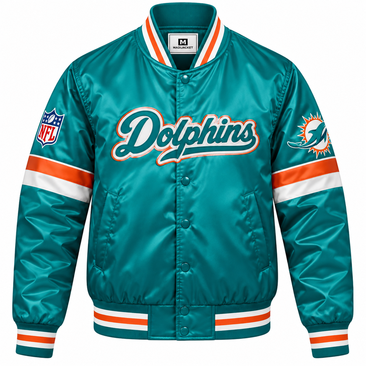 Miami Dolphins Heavyweight Satin Jacket Main image