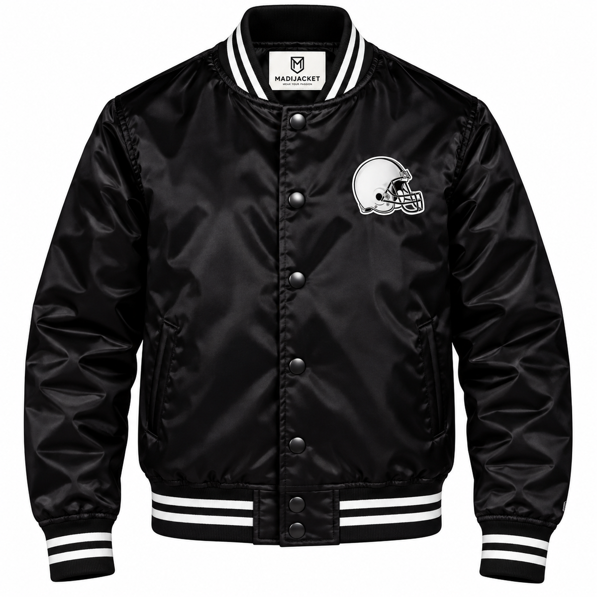 Cleveland Browns Black Heavyweight Satin Jacket Main image